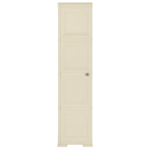 Kunststoffschrank Holzdesign Angora-Weiß 164cm