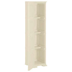 Kunststoffschrank Holzdesign Angora-Weiß 164cm
