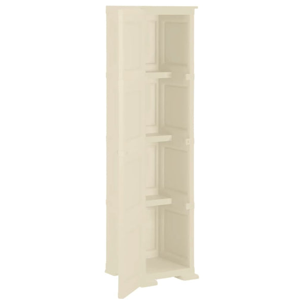 Kunststoffschrank Holzdesign Angora-Weiß 164cm