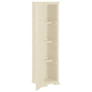 Kunststoffschrank Holzdesign Angora-Weiß 164cm