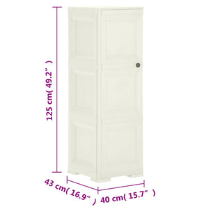 Kunststoffschrank Holzdesign Vanilleeis 40x43x125 cm