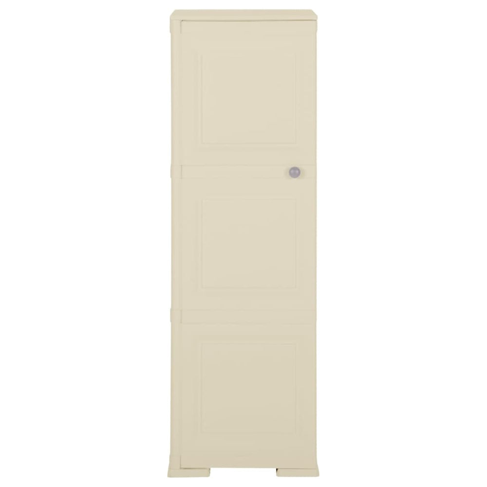 vidaXL Armoire en plastique 40x43x125 cm design bois blanc angora