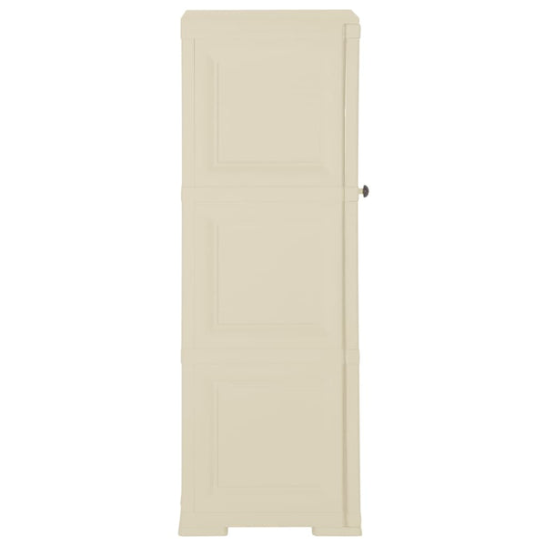 Kunststoffschrank Holzdesign Angora-Weiß 40x43x125cm