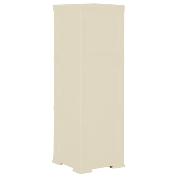 Kunststoffschrank Holzdesign Angora-Weiß 40x43x125cm