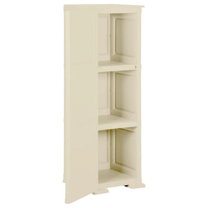 Kunststoffschrank Holzdesign Angora-Weiß 40x43x125cm