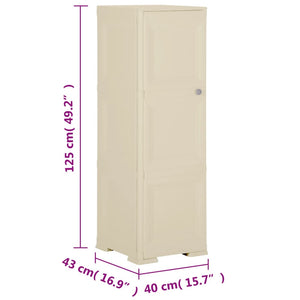 Kunststoffschrank Holzdesign Angora-Weiß 40x43x125cm
