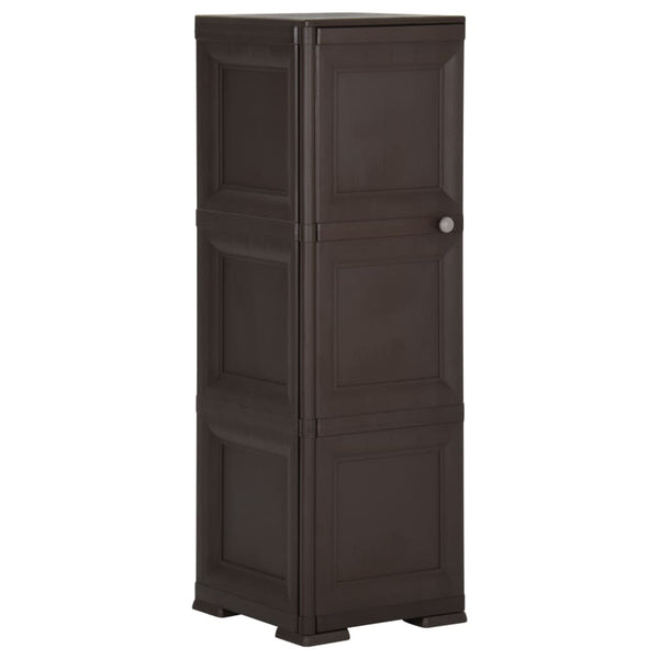 Kunststoffschrank Holzdesign Braun 40x43x125 cm