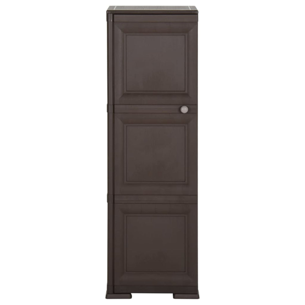 Kunststoffschrank Holzdesign Braun 40x43x125 cm