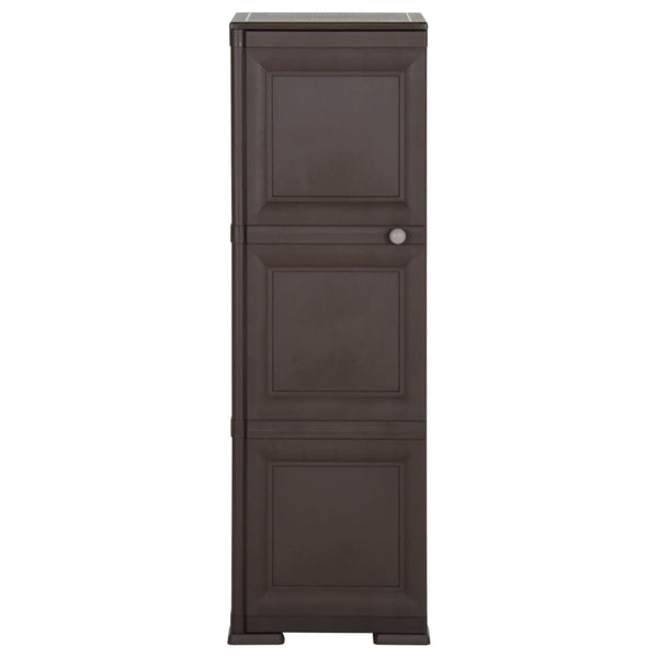 Kunststoffschrank Holzdesign Braun 40x43x125 cm