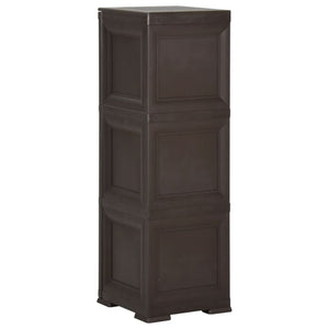 Kunststoffschrank Holzdesign Braun 40x43x125 cm