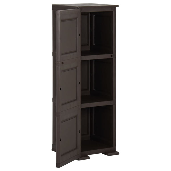 Kunststoffschrank Holzdesign Braun 40x43x125 cm