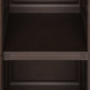 Kunststoffschrank Holzdesign Braun 40x43x125 cm