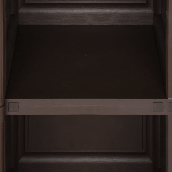 Kunststoffschrank Holzdesign Braun 40x43x125 cm