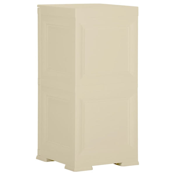 Kunststoffschrank Holzdesign Angora-Weiß 85,5cm