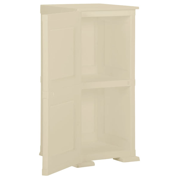 Kunststoffschrank Holzdesign Angora-Weiß 85,5cm