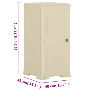 Kunststoffschrank Holzdesign Angora-Weiß 85,5cm