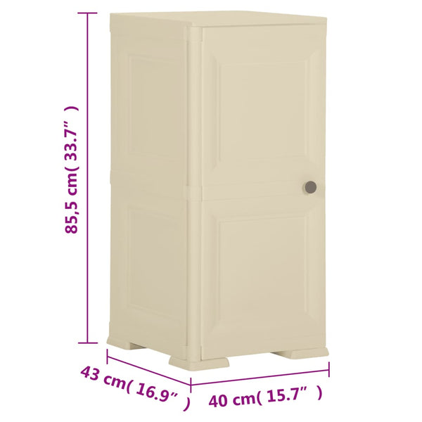 Kunststoffschrank Holzdesign Angora-Weiß 85,5cm