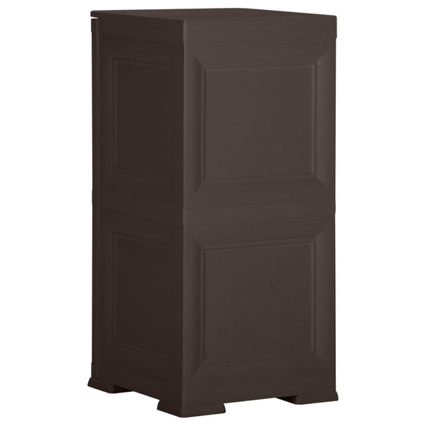 Kunststoffschrank Holzdesign Braun 40x43x85,5 cm