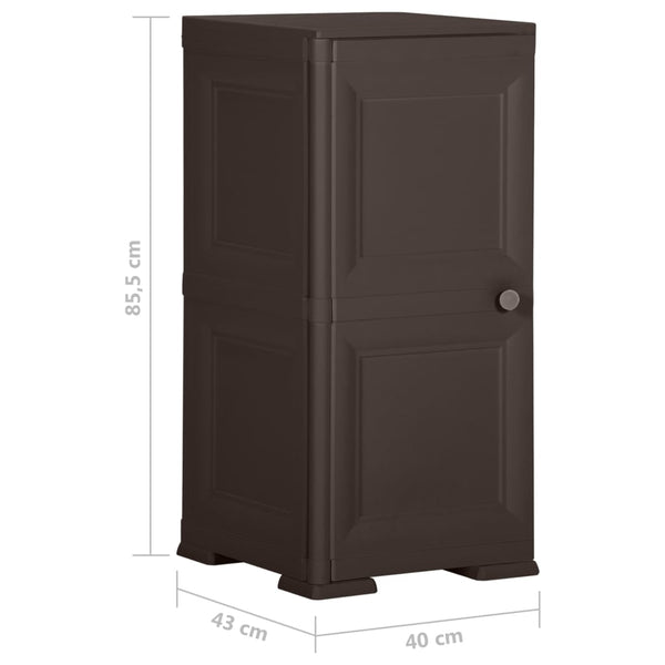 Kunststoffschrank Holzdesign Braun 40x43x85,5 cm