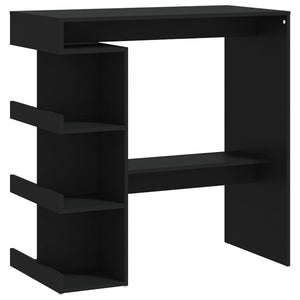 Schwarzer Bartisch mit Regal, 100 cm