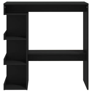 Schwarzer Bartisch mit Regal, 100 cm