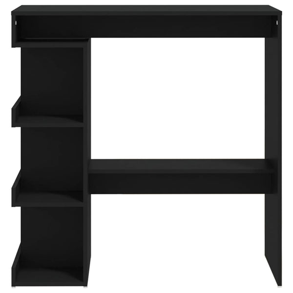 Schwarzer Bartisch mit Regal, 100 cm