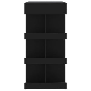 Schwarzer Bartisch mit Regal, 100 cm