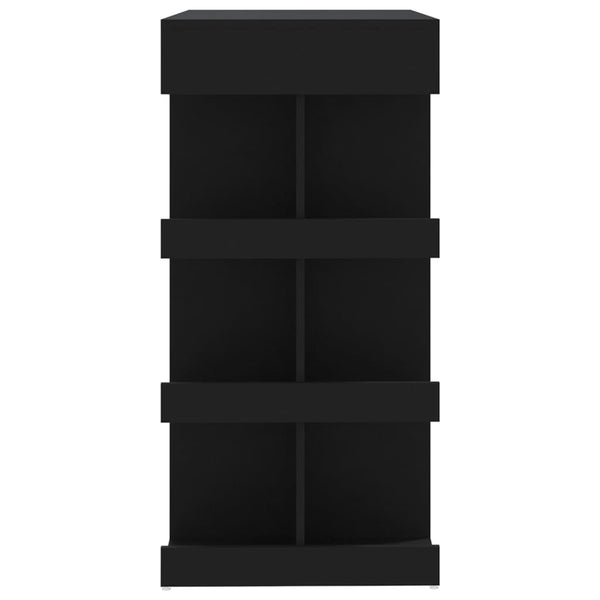 Schwarzer Bartisch mit Regal, 100 cm