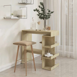 Bartisch Sonoma Eiche mit Regal, 100cm