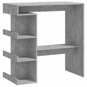 Bartisch mit Regal, Betongrau 100x50x101,5 cm