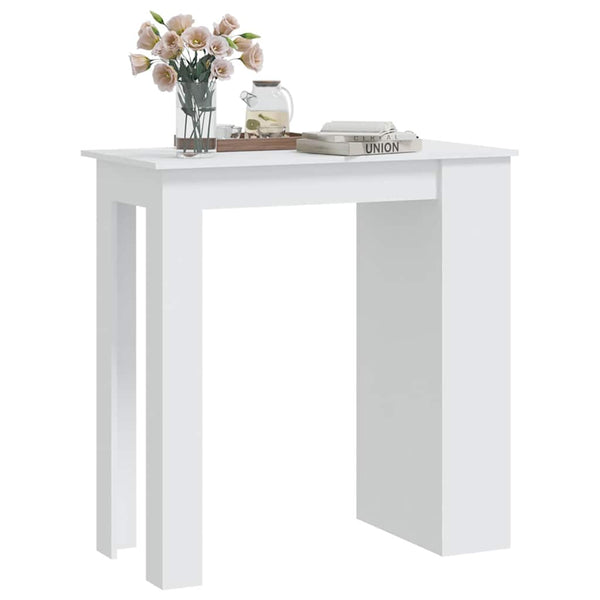 Weißer Bartisch mit Ablage