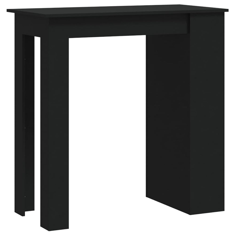 Schwarzer Bartisch mit Ablage