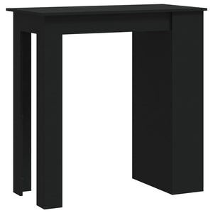 Schwarzer Bartisch mit Ablage