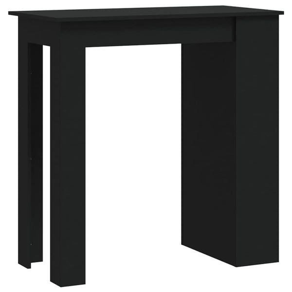 Schwarzer Bartisch mit Ablage