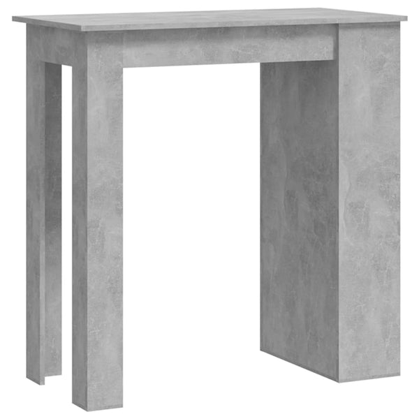 Bartisch mit Regal Betongrau 102 cm