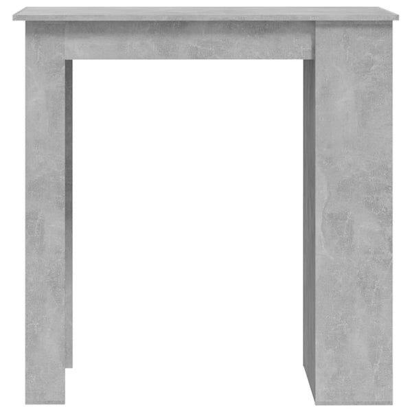 Bartisch mit Regal Betongrau 102 cm