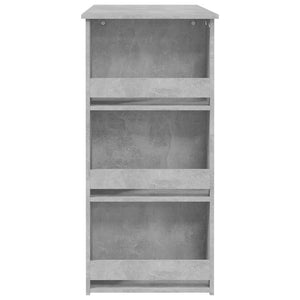 Bartisch mit Regal Betongrau 102 cm