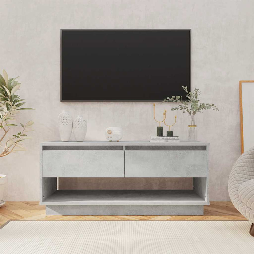 Betongrau TV-Schrank 102 cm