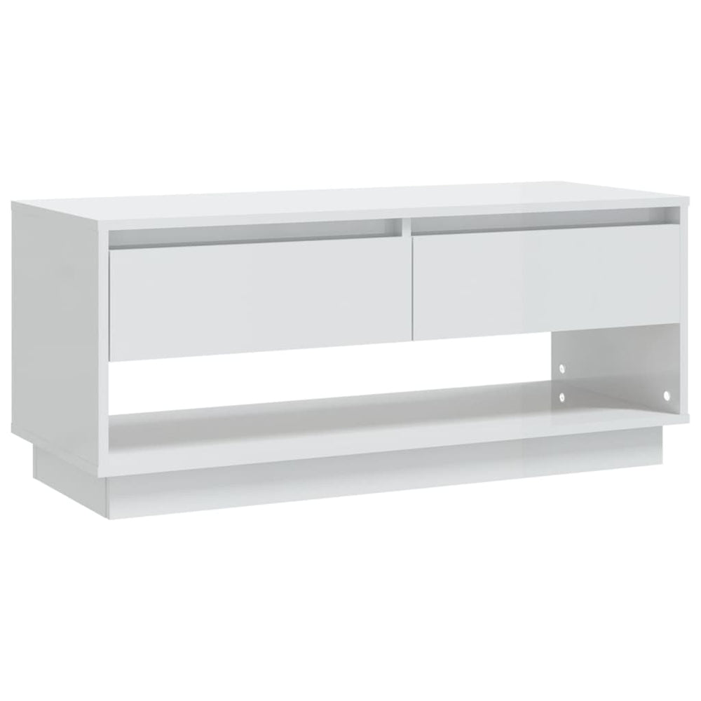 TV-Schrank Hochglanz Weiß 102 cm