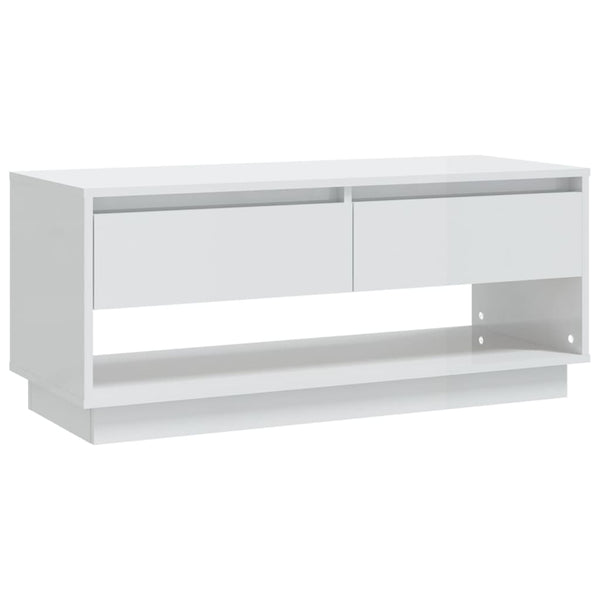 TV-Schrank Hochglanz Weiß 102 cm