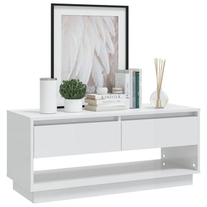 TV-Schrank Hochglanz Weiß 102 cm