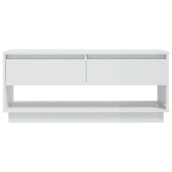 TV-Schrank Hochglanz Weiß 102 cm