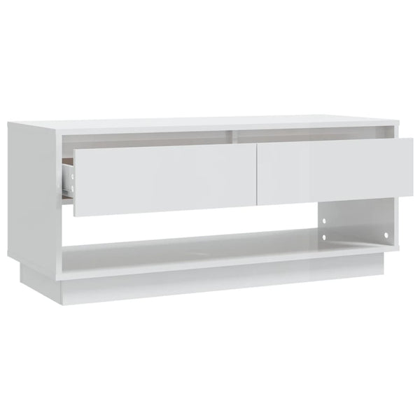 TV-Schrank Hochglanz Weiß 102 cm