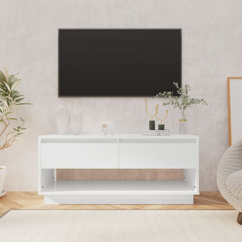 TV-Schrank Hochglanz Weiß 102 cm