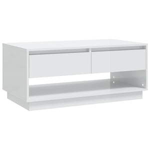 Hochglanz Couchtisch Weiß 102,5 cm