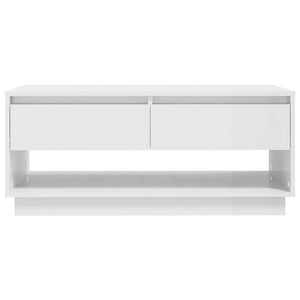 Hochglanz Couchtisch Weiß 102,5 cm