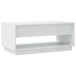 Hochglanz Couchtisch Weiß 102,5 cm