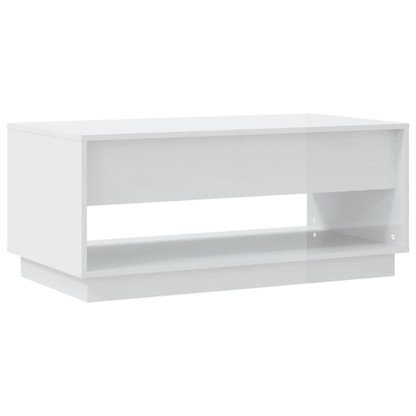 Hochglanz Couchtisch Weiß 102,5 cm