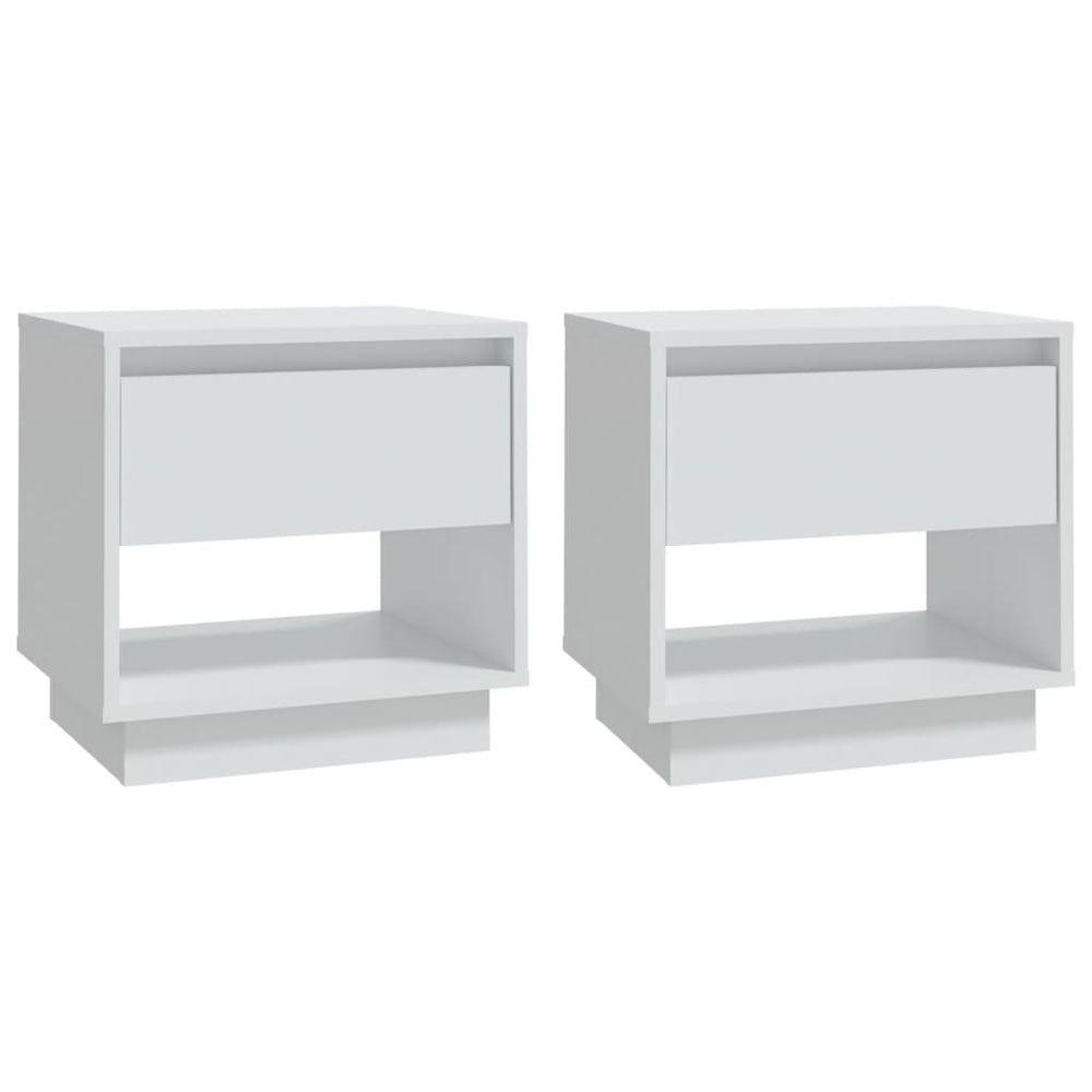 vidaXL Nightstands 2 pcs. White 45x34x44 cm Engineered Wood