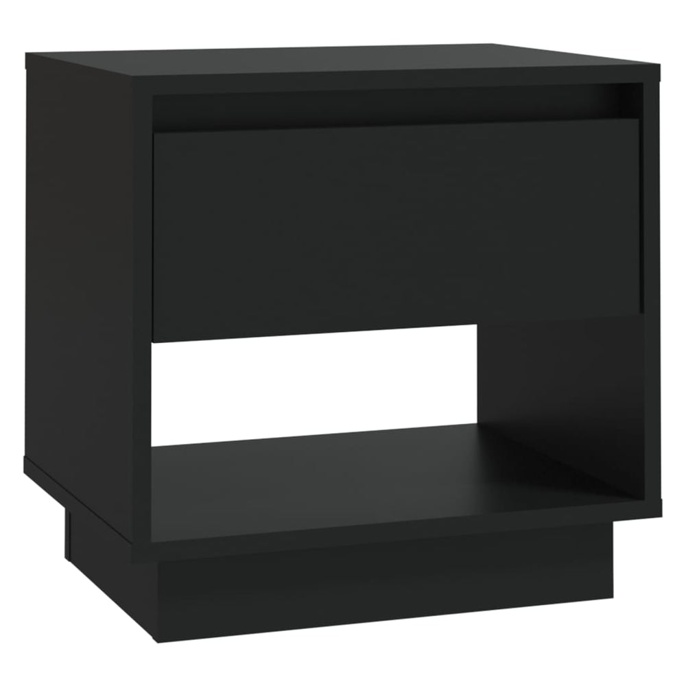 vidaXL Nightstand Black 45x34x44 cm Engineered Wood